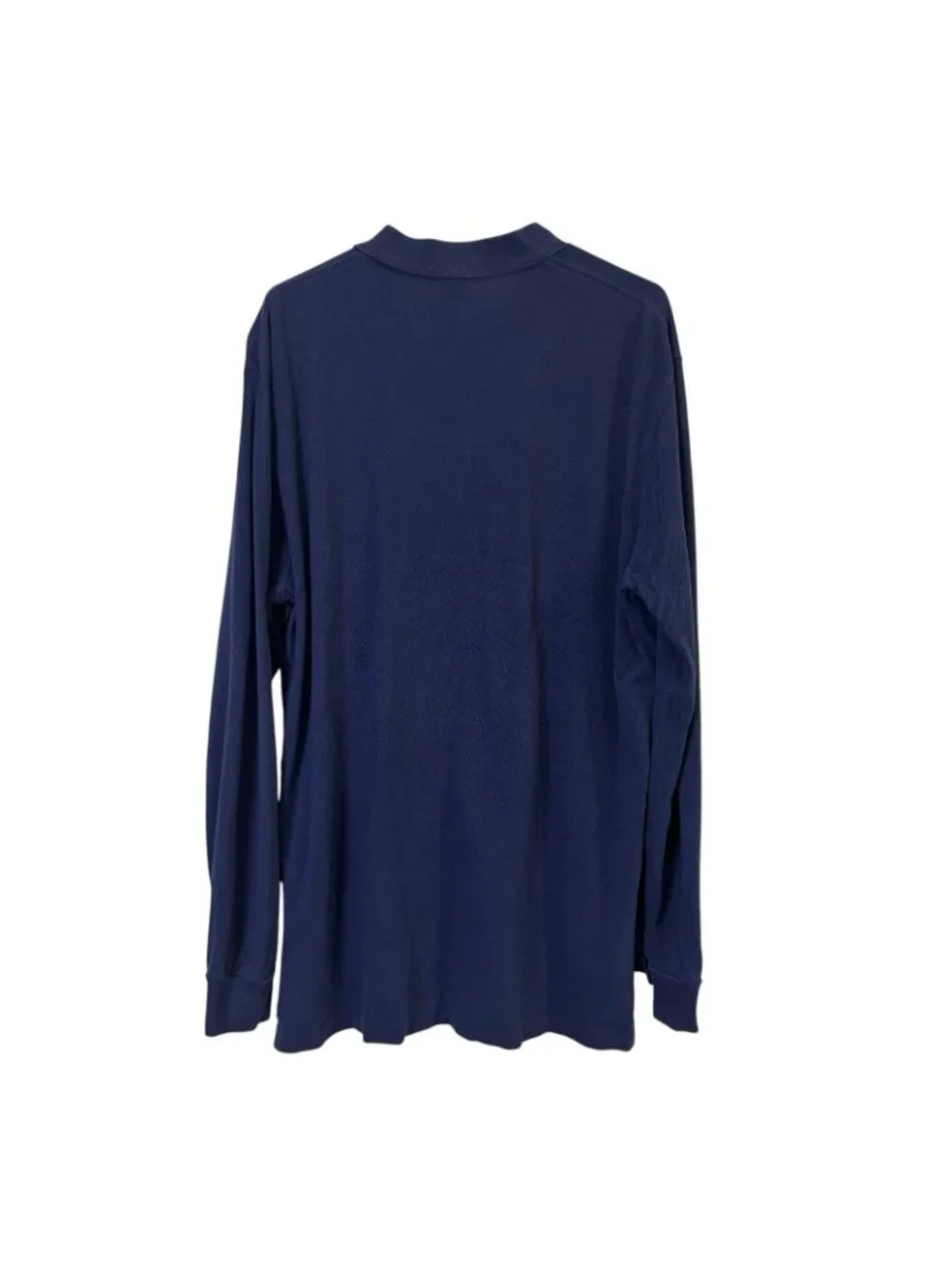 Vintage POLO Ralph Lauren Long Sleeve Polo Shirt Large Navy Blue